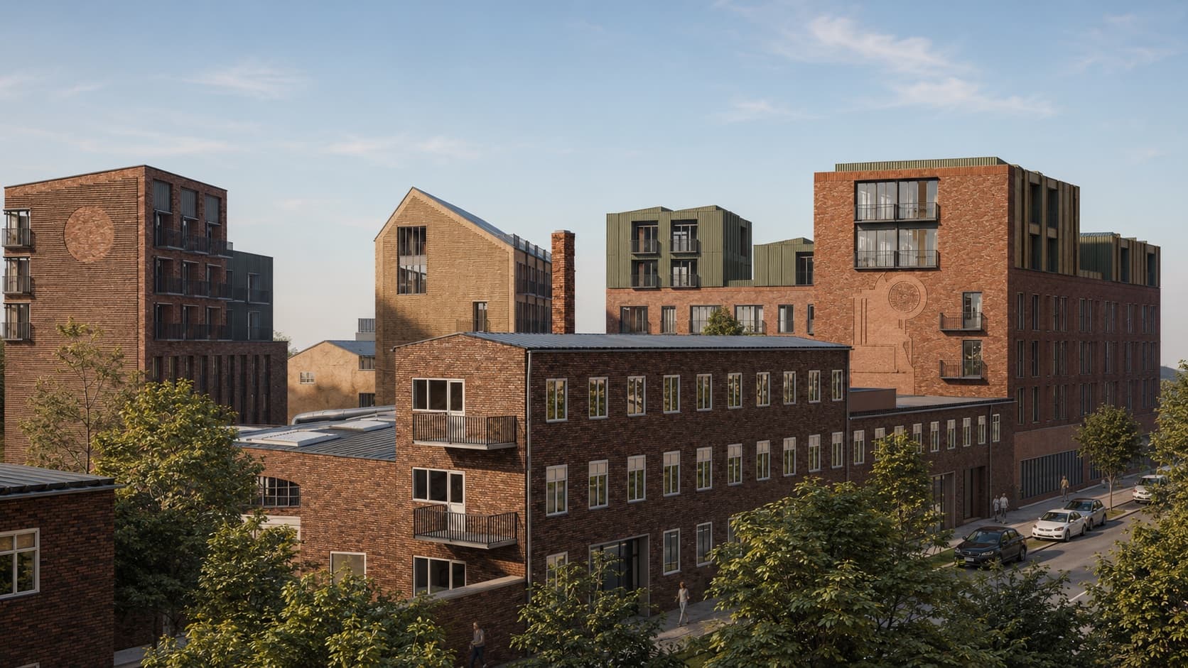 Visualisering af Værkstedsbyen set fra Prags Boulevard